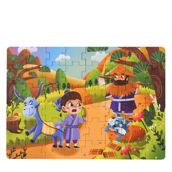 Puzzle Karemi, Domnul Dog Guo si lupul, 48 piese, nr 12 Puzzle Karemi, Domnul Dog Guo si lupul, 48 piese, nr 12