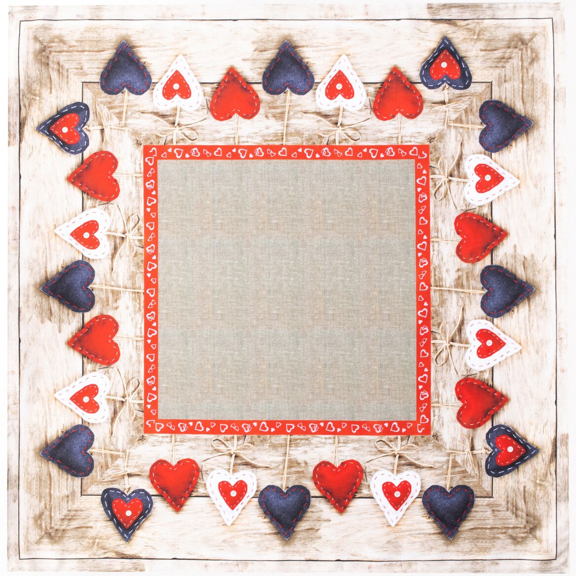 Fata de masa Craciun, Heart Mendola Interior, 85x85 cm