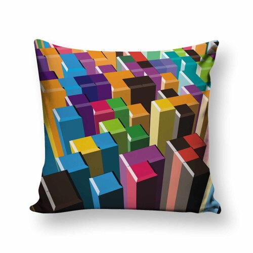 Perna print Deco, poliester, fibra poliester siliconizata, dimensiuni 50 x 50 cm