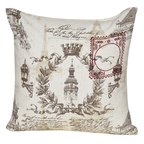 Perna decor Deco, bumbac plus poliester, cu imprimeu, dimesniuni 40 x 40 cm
