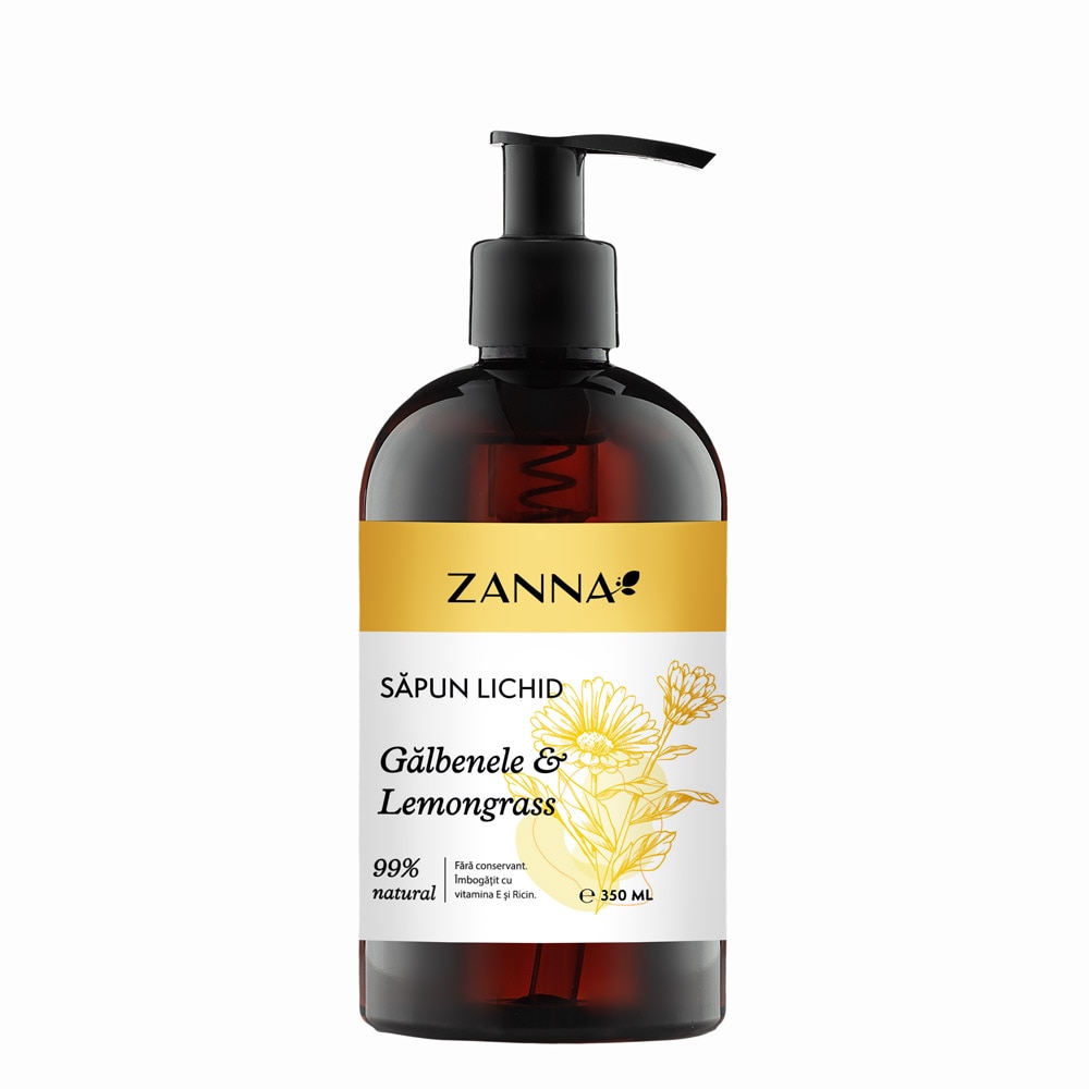 Sapun lichid cu Galbenele si Lemongrass 350 ml, Zanna