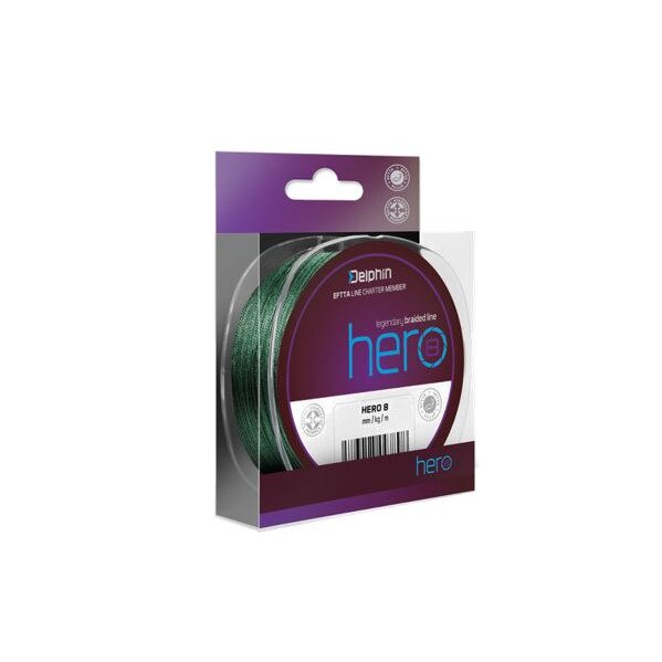 Fir Textil HERO 8 Culoare verde Diametru 0,25mm Rezistenta 19,10kg Lungime 300m