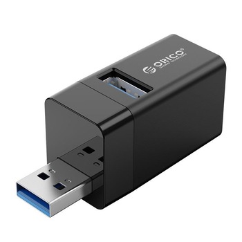 Hub USB Orico MINI-U32 Mini 3-in-1 negru Hub USB Orico MINI-U32 Mini 3-in-1 negru