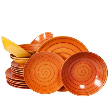 Set Complet Serviciu De Masa, Pumpkin, 18 piese, Cesiro, Galben/Portocaliu Set Complet Serviciu De Masa, Pumpkin, 18 piese, Cesiro, Galben/Portocaliu