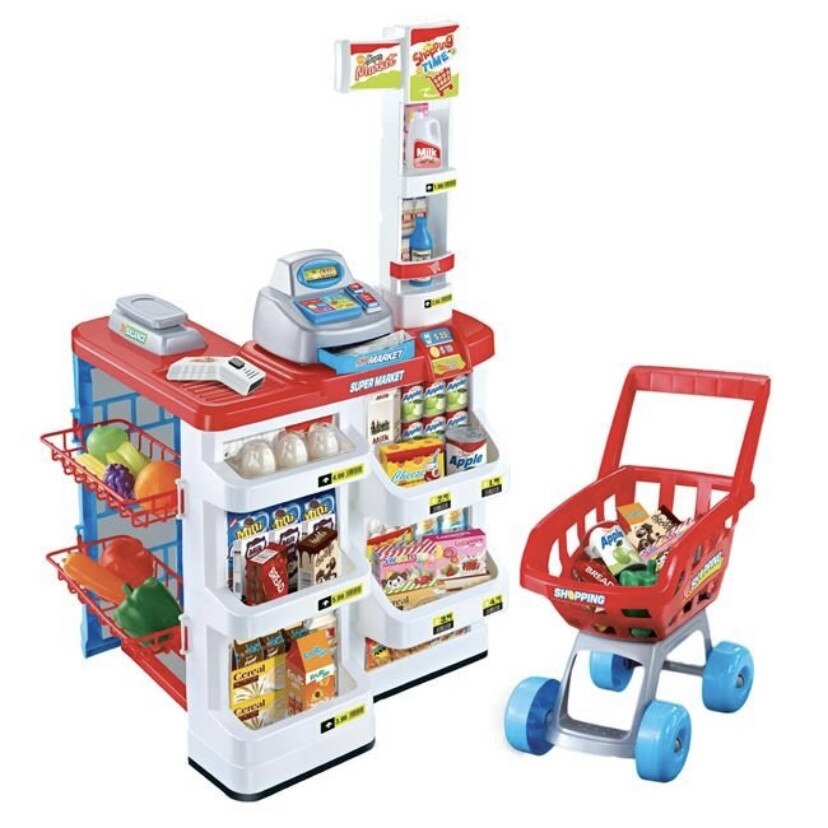 Set de joaca supermarket, 40 accesorii