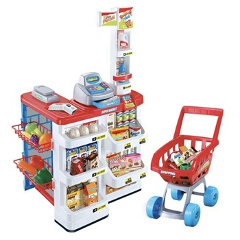Set de joaca supermarket, 40 accesorii Set de joaca supermarket, 40 accesorii