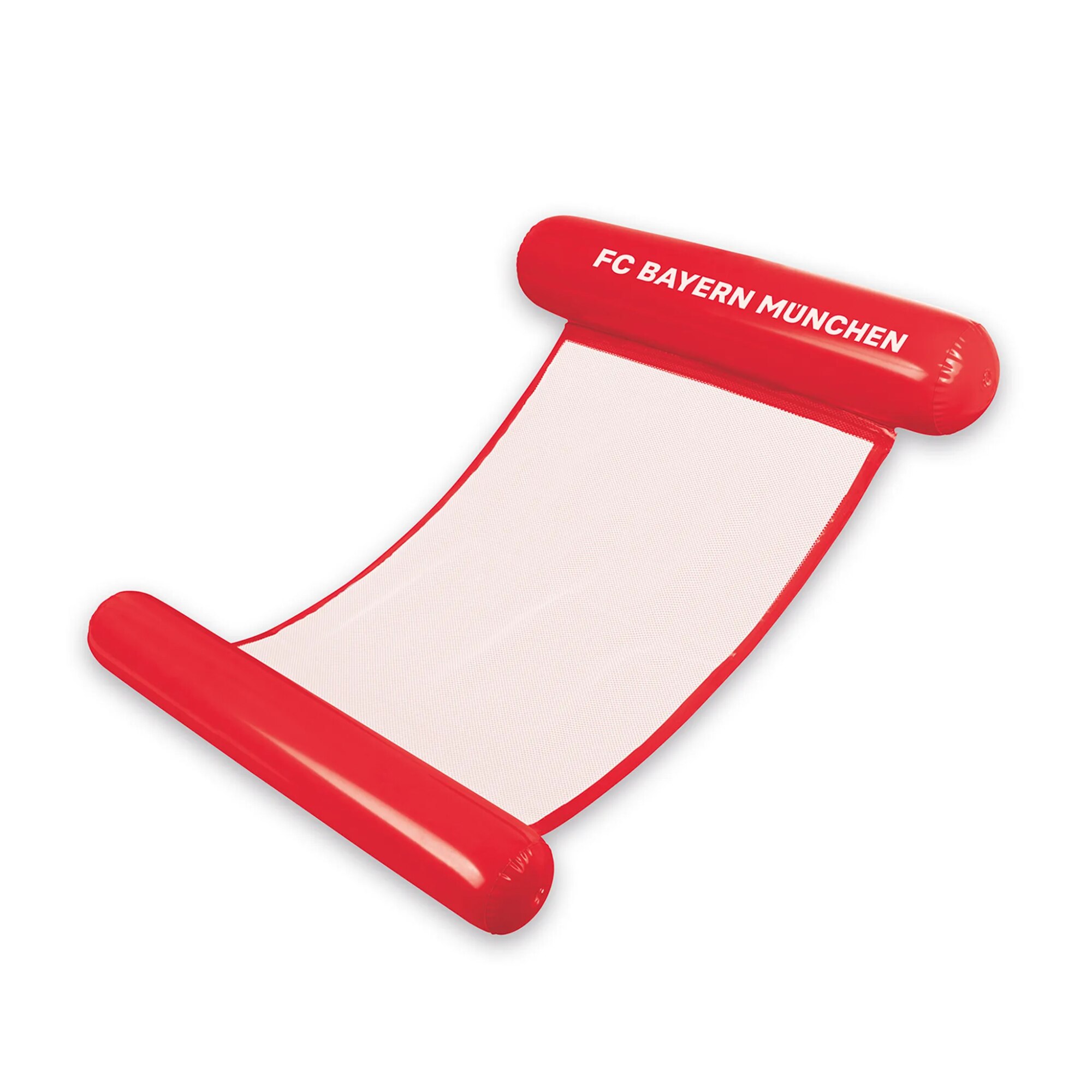 Saltea de apa FC Bayern Munchen, 119 x 75 x 0,02 cm, alb-rosu