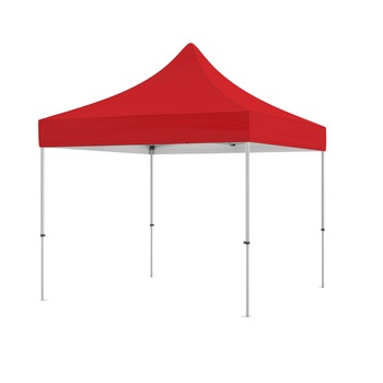 Cort evenimente 3x3m, din aluminiu de 40mm, rosu, pliabil, cu conectori din plastic, cu pereti decorativi pentru picioare Cort evenimente 3x3m, din aluminiu de 40mm, rosu, pliabil, cu conectori din plastic, cu pereti decorativi pentru picioare