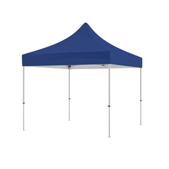 Cort evenimente 3x3m, din aluminiu de 40mm, albastru, pliabil, cu conectori din plastic, cu pereti decorativi pentru picioare Cort evenimente 3x3m, din aluminiu de 40mm, albastru, pliabil, cu conectori din plastic, cu pereti decorativi pentru picioare