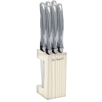 Set 6 cutite friptura cu suport, Lou Laguiole, inox Set 6 cutite friptura cu suport, Lou Laguiole, inox