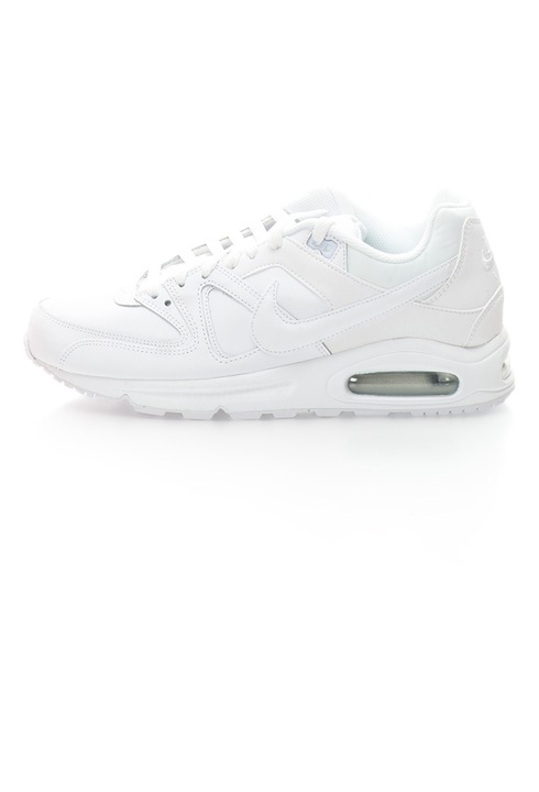 Nike, Air Max Command Pantofi sport din piele, Alb optic