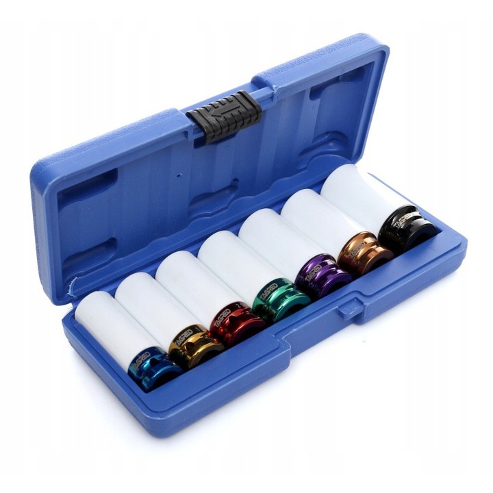 Комплект от 7 дълги тръбни ударни алуминиеви джанти с гумена защита 17-27 мм (TA1252)