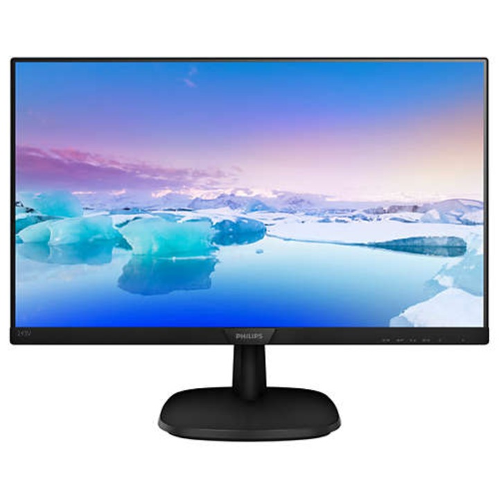 Monitor 23.8'' Philips 243V7QJABF/00 Black IPS, 16:9, 1920x1080, 4ms, 250 cd/m2, 1000:1, D-Sub, HDMI, DP, 2Wx2, vesa