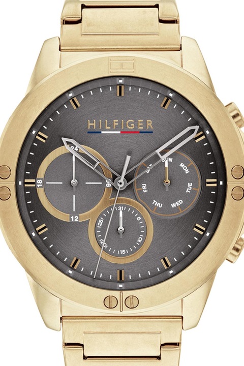 Tommy Hilfiger, Мултифункционален иноксов часовник, Златист