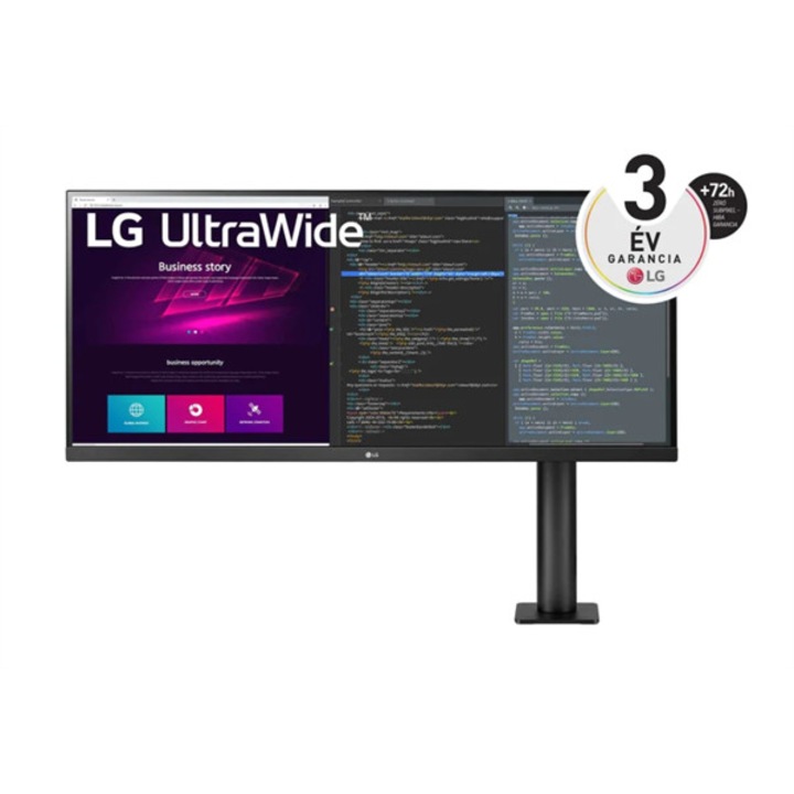LG UltraWide™ IPS HDR10 Monitor 34 34WN780-B, 3440x1440 QHD, 21:9, 5ms, 300cd/m2, 75Hz, 2xHDMI/DP/3xUSB/Audio, FreeSync