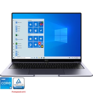 Laptop Huawei Matebook 14 ( 2021) cu procesor Intel® Core™ i5-1135G7, 14", 2K, 8 GB, 512GB SSD, Intel® Iris® Xe Graphics, Windows 10 Home, Grey