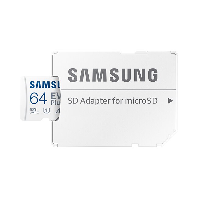Card de memorie Samsung Micro-SDXC EVO Plus 64GB, Class 10 si adaptor SD