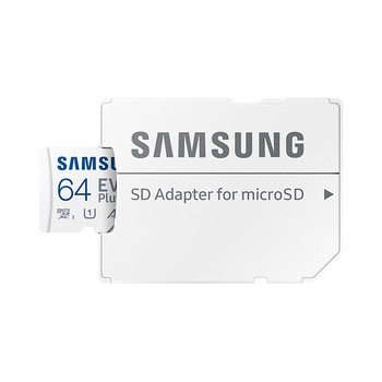 Card de memorie Samsung Micro-SDXC EVO Plus 64GB, Class 10 si adaptor SD Card de memorie Samsung Micro-SDXC EVO Plus 64GB, Class 10 si adaptor SD