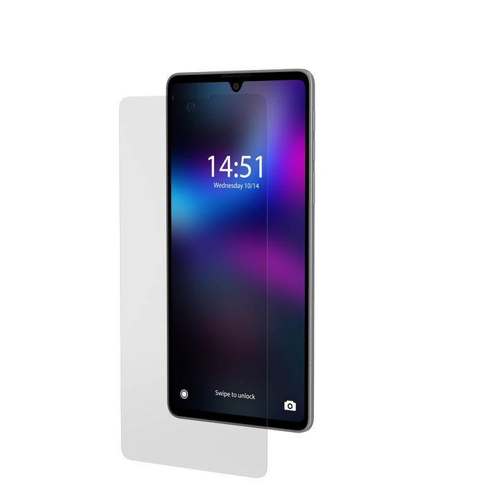 Защитно фолио, За BQ Aquaris V Plus, Прозрачен, Силикон