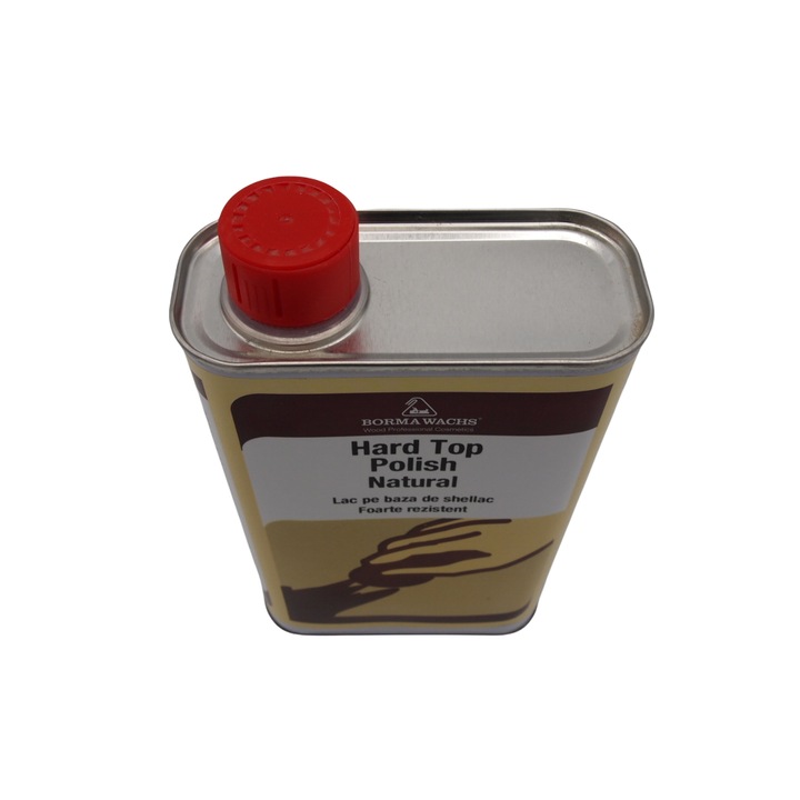 Lac ultra-rezistent pe baza de shellac, Borma Wachs, Hard Top Polish Natural, transparent, 500 ml