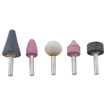 Set 5 pietre polizor drept cu forma mixta, tija 6 mm, Raider 159903 Set 5 pietre polizor drept cu forma mixta, tija 6 mm, Raider 159903