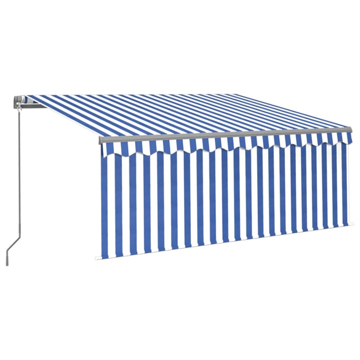 Copertina retractabila, vidaXL, Aluminiu, 3.5 x 2.5 m, Albastru