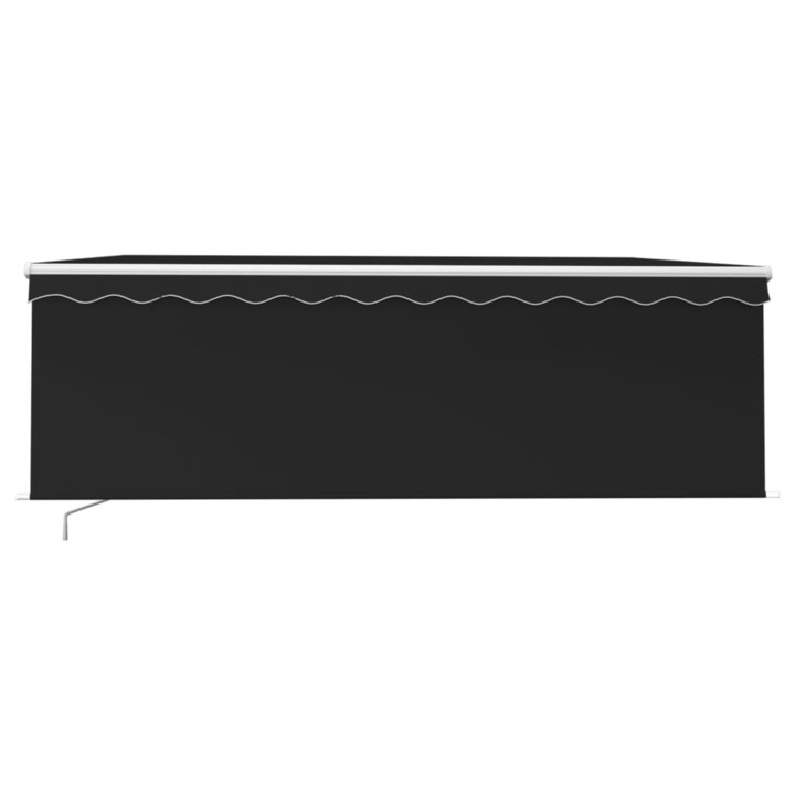 Copertina retractabila vidaXL, Aluminiu, 4.5 x 3 m, Antracit, 29.38 kg