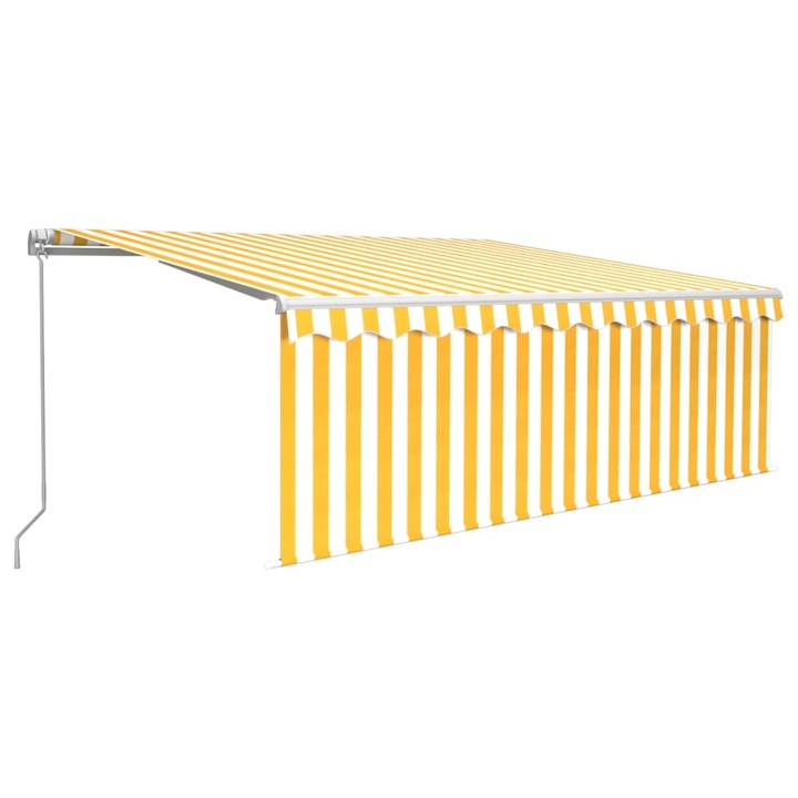 Copertina retractabila vidaXL, Aluminiu, 4 x 3 m, Galben, 26.34 kg