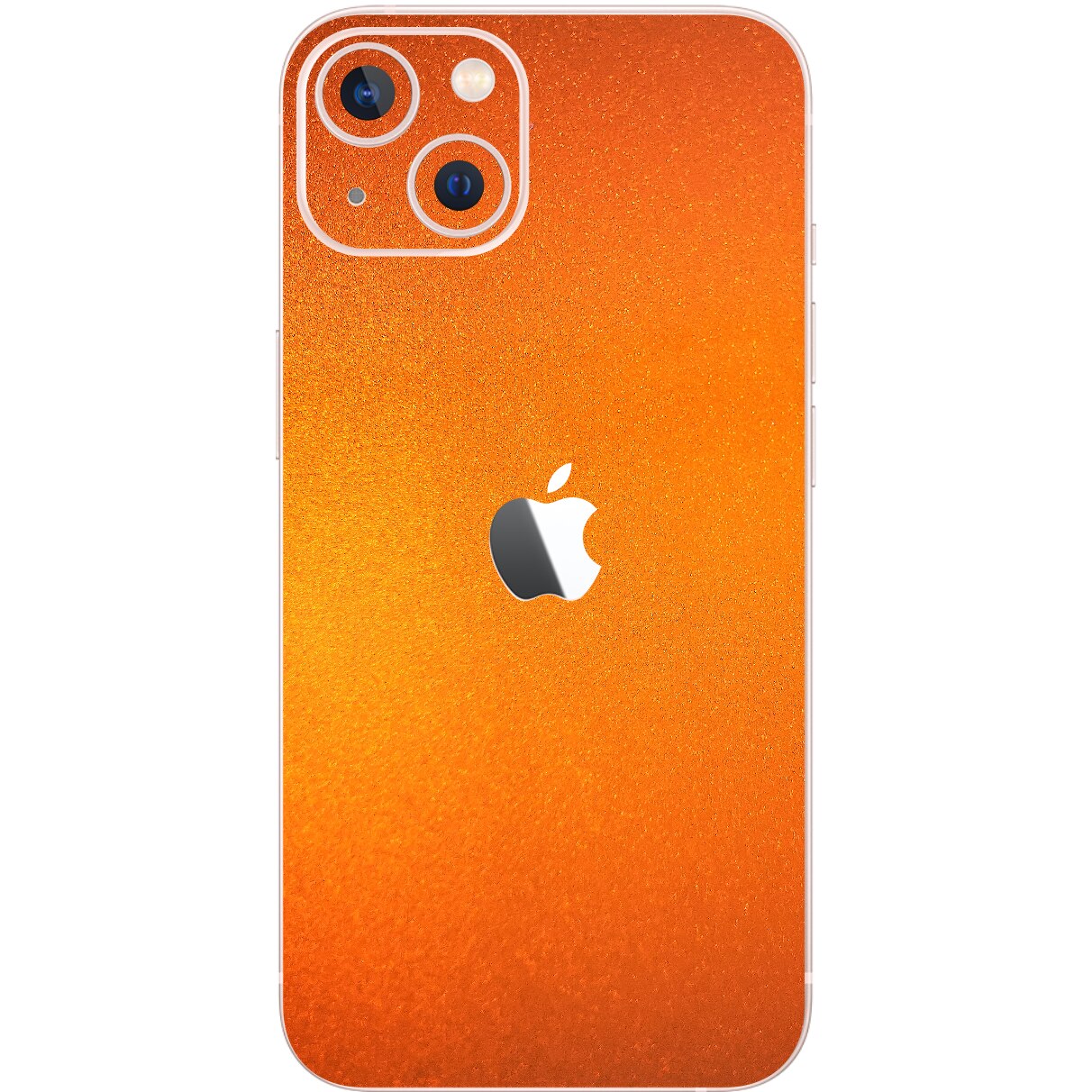 Folie Protectie Carbon Skinz pentru Apple iPhone 13 Mini - Tangerine Dream Simple Cut, Skin Adeziv Full Body Cover pentru Carcasa Spate