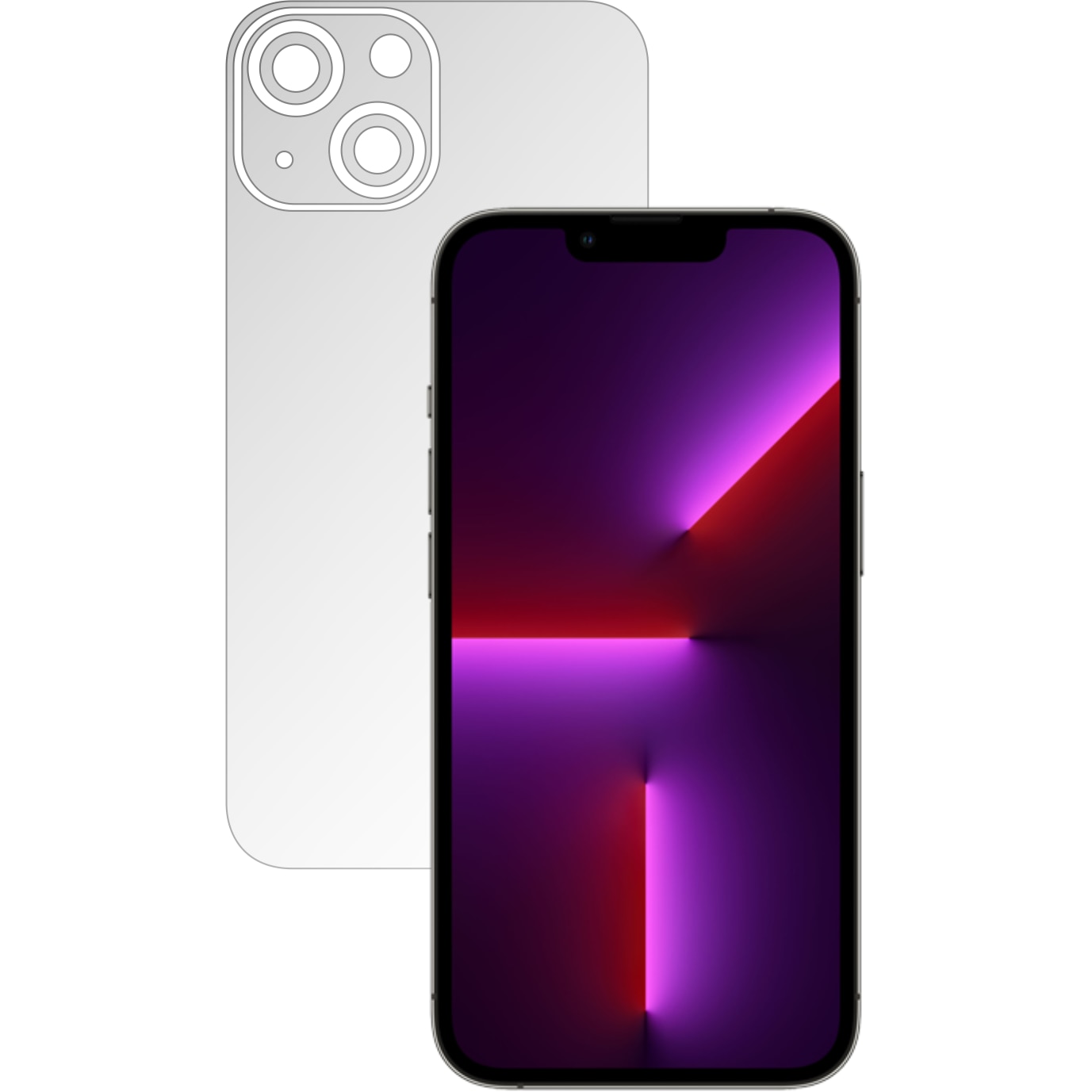 Folie Protectie Spate Invisible Skinz Matte pentru Apple iPhone 13 Mini - Siliconica Mata Anti-Amprenta, Anti-Reflex,cu taiere Simple Cut pentru Carcasa Spate, Skin Adeziv Transparent