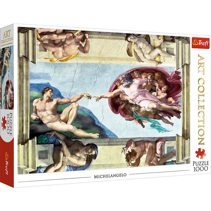 Пъзел Trefl Микеланджело Сътворението на Адам, 1000 части