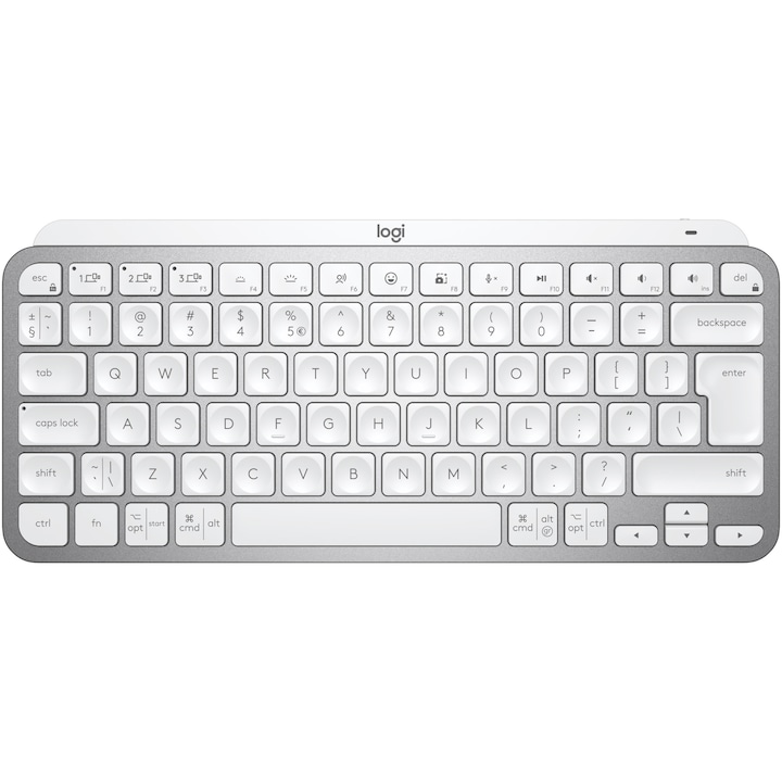 Клавиатура Безжична Logitech MX Keys Mini, Подсветка, layout US INTL, Pale Grey