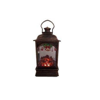 Decoratiune cadou Craciun felinar tip semineu, in cutie,20*10cm Decoratiune cadou Craciun felinar tip semineu, in cutie,20*10cm