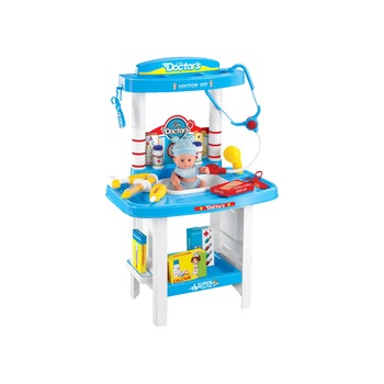 Set interactiv doctor cu trusa si papusa, 24 de piese medicale , ATS, pentru copii Set interactiv doctor cu trusa si papusa, 24 de piese medicale , ATS, pentru copii