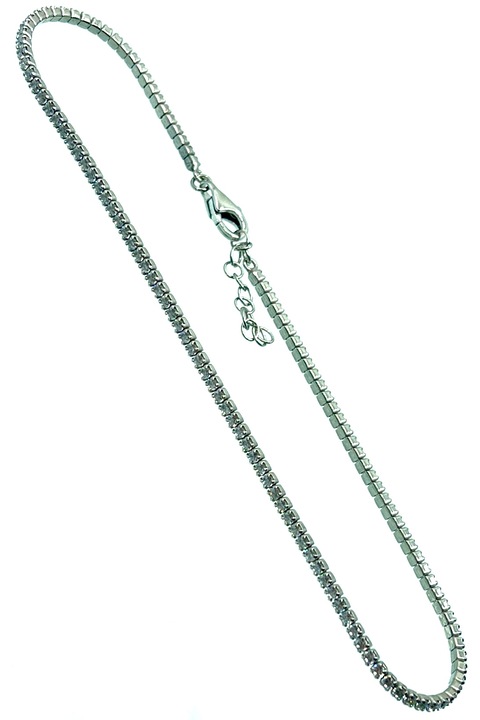 Bratara tennis pentru picior, argint 925 si zirconiu, Agavi