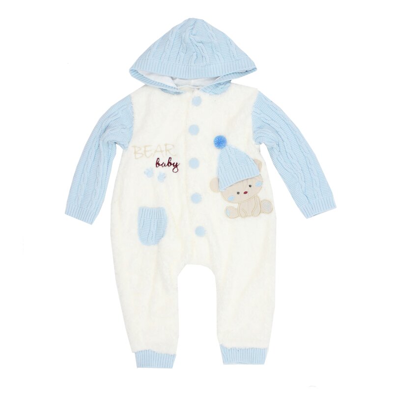 Salopeta bebe plus, Bear baby, albastra