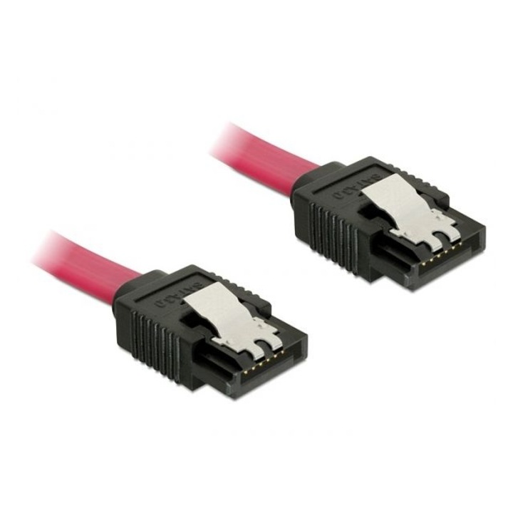 Delock 82676 SATA hálózati kábel, 30cm, piros