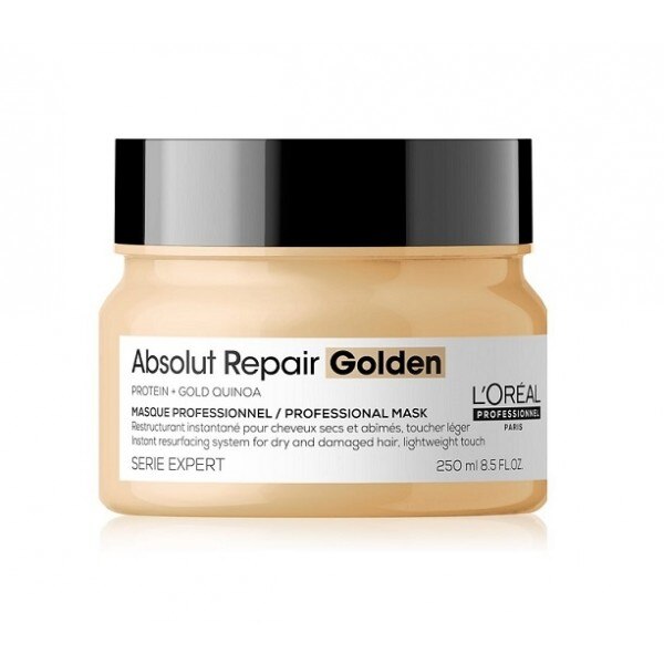 Masca profesionala pentru par foarte deteriorat 0.25, L'Oreal Professionnel Absolut Repair Golden Gold Quinoa+Protein