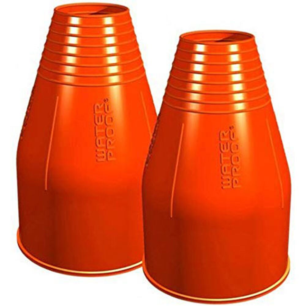 Set 2 mansete de silicon pentru costum etans, Waterproof, portocaliu, Standard