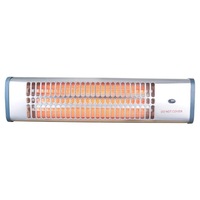 Radiator cu quartz pentru baie Rosberg R51972B, 1200W, 3 rezistente, 3 trepte de viteza, Protectie, Argint