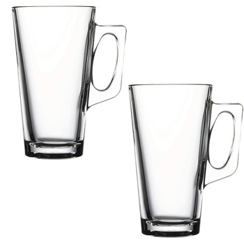 Set 2 pahare caffe latte/macchiato, Quasar & Co., 2 x 250 ml, sticla, transparent Set 2 pahare caffe latte/macchiato, Quasar & Co., 2 x 250 ml, sticla, transparent