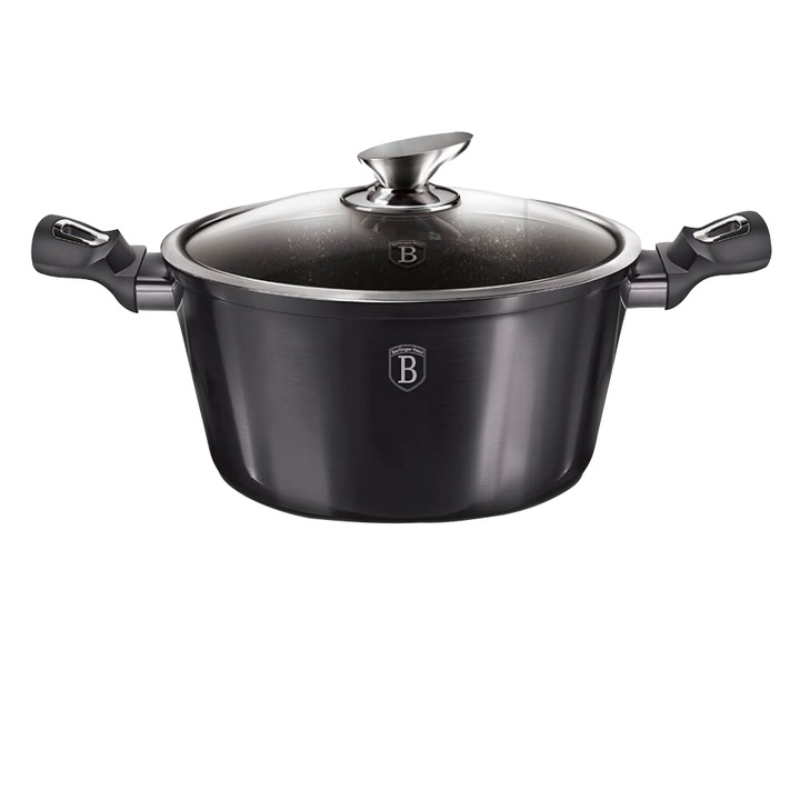 BerlingerHaus BH 6892 fazék, fedő, 20 cm, Metallic Line, Carbon Pro Edition