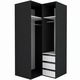 Dulap de Colt Genarom LEX Model B, Decor K002 / Oglinda, 120-117 x 218 x 66 cm