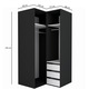 Dulap de Colt Genarom LEX Model B, Decor K002 / Oglinda, 120-117 x 218 x 66 cm