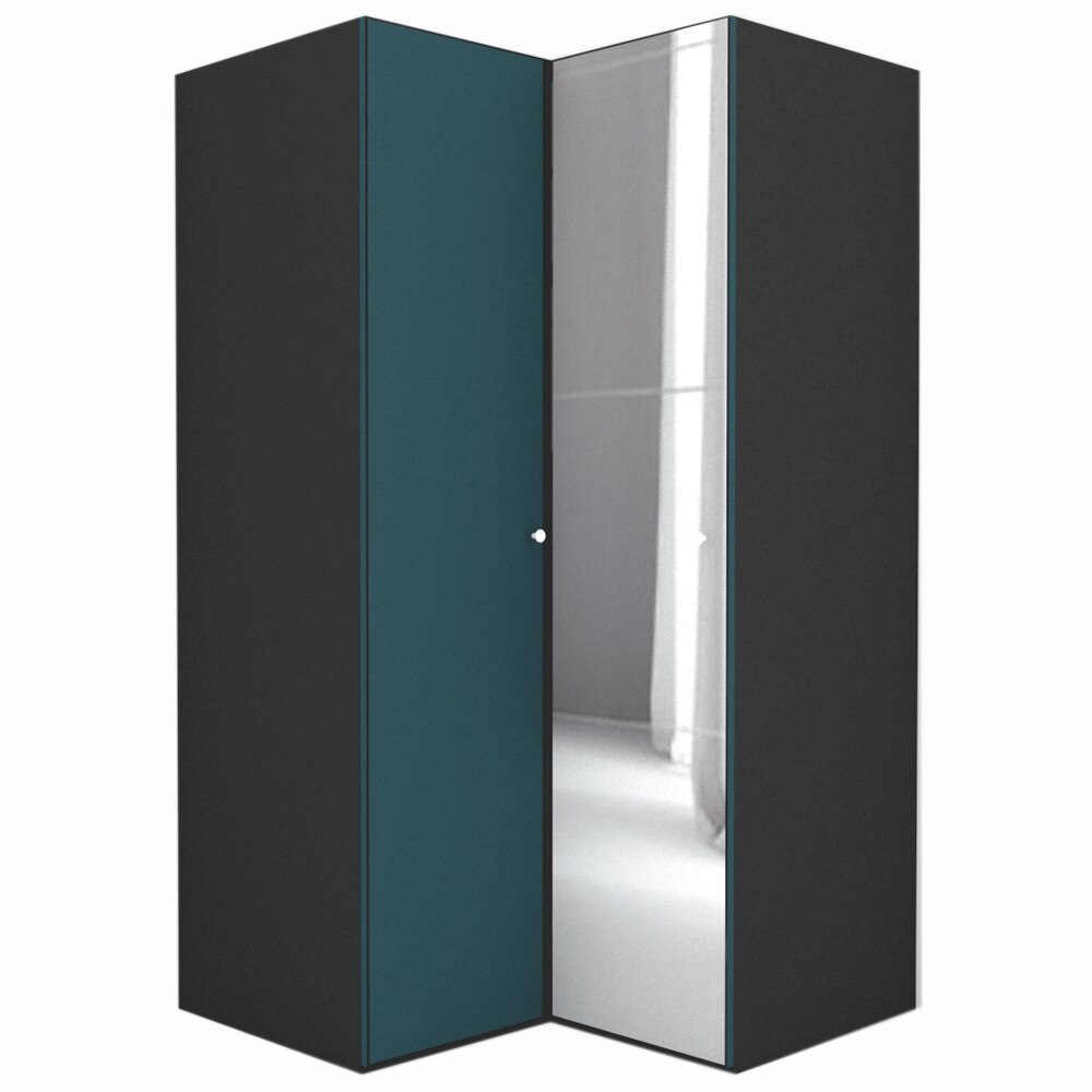 Dulap de Colt Genarom LEX Model B, Decor 0244 / Oglinda, 120-117 x 218 x 66 cm