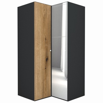 Dulap de Colt Genarom LEX Model B, Decor K365 / Oglinda, 120-117 x 240 x 66 cm Dulap de Colt Genarom LEX Model B, Decor K365 / Oglinda, 120-117 x 240 x 66 cm