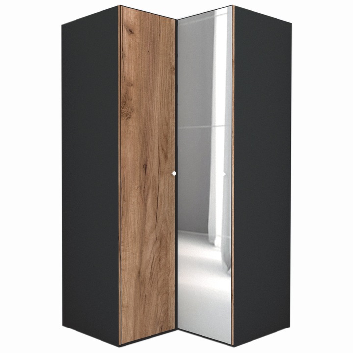 Dulap de Colt Genarom LEX Model B, Decor K004 / Oglinda, 120-117 x 240 x 66 cm