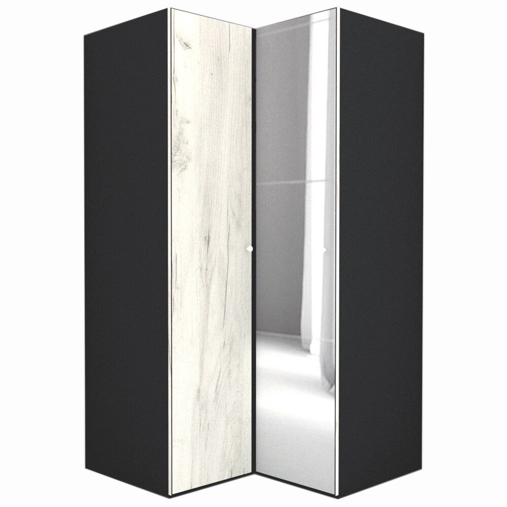 Dulap de Colt Genarom LEX Model B, Decor K001 / Oglinda, 120-117 x 218 x 66 cm