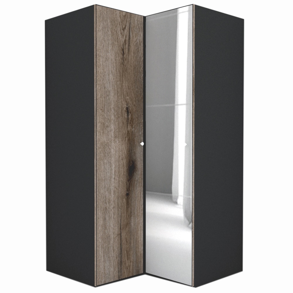 Dulap de Colt Genarom LEX Model B, Decor K366 / Oglinda, 120-117 x 218 x 66 cm