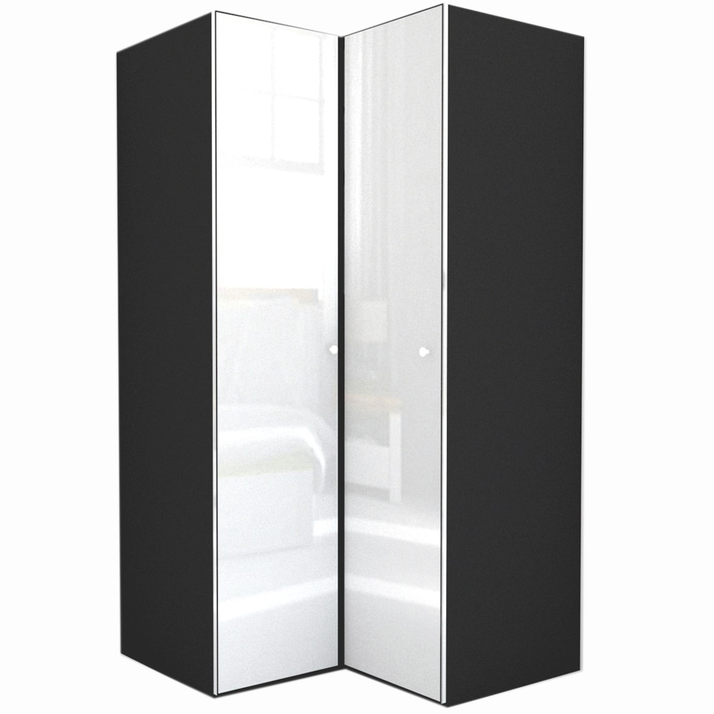 Dulap de Colt Genarom LEX Model B, Gri Lucios, 120-117 x 218 x 66 cm